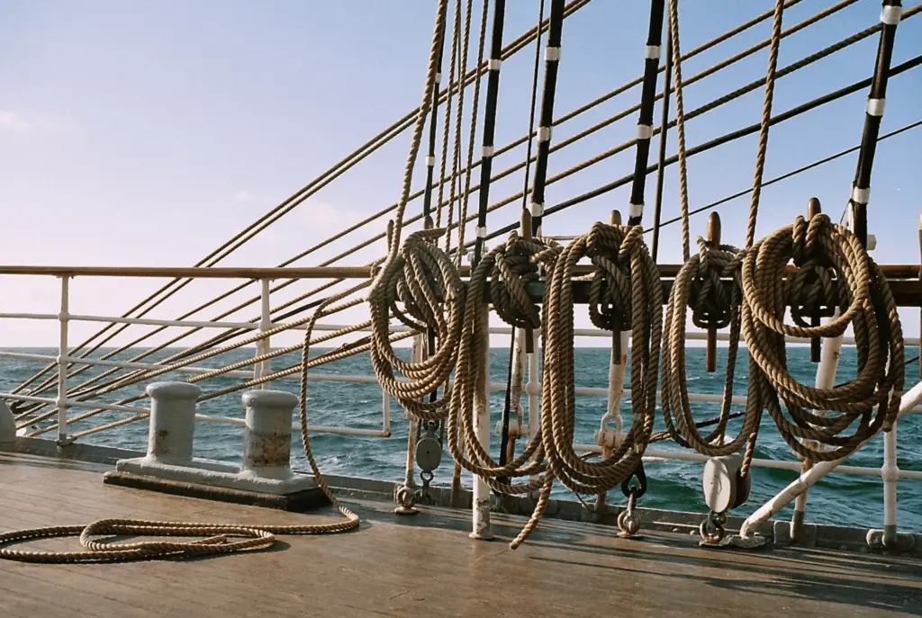 rigging on a yacht